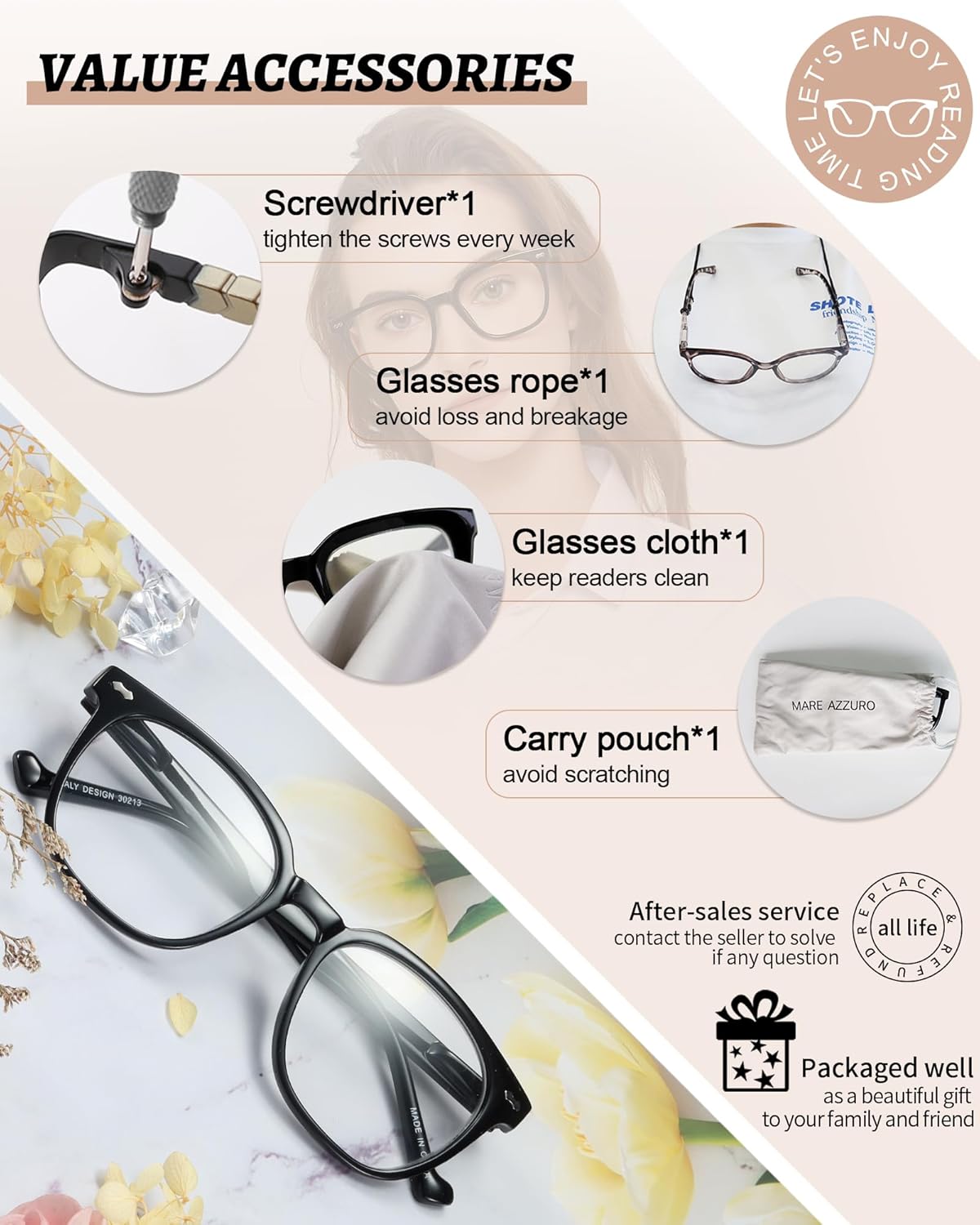 MARE AZZURO Gafas de lectura de gran tamaño para mujer, lectores cuadrados grandes 1.0 1.25 1.5 1.75 2.0 2.25 2.5 2.75 3.0 3.5 4.0 5.0 6.0