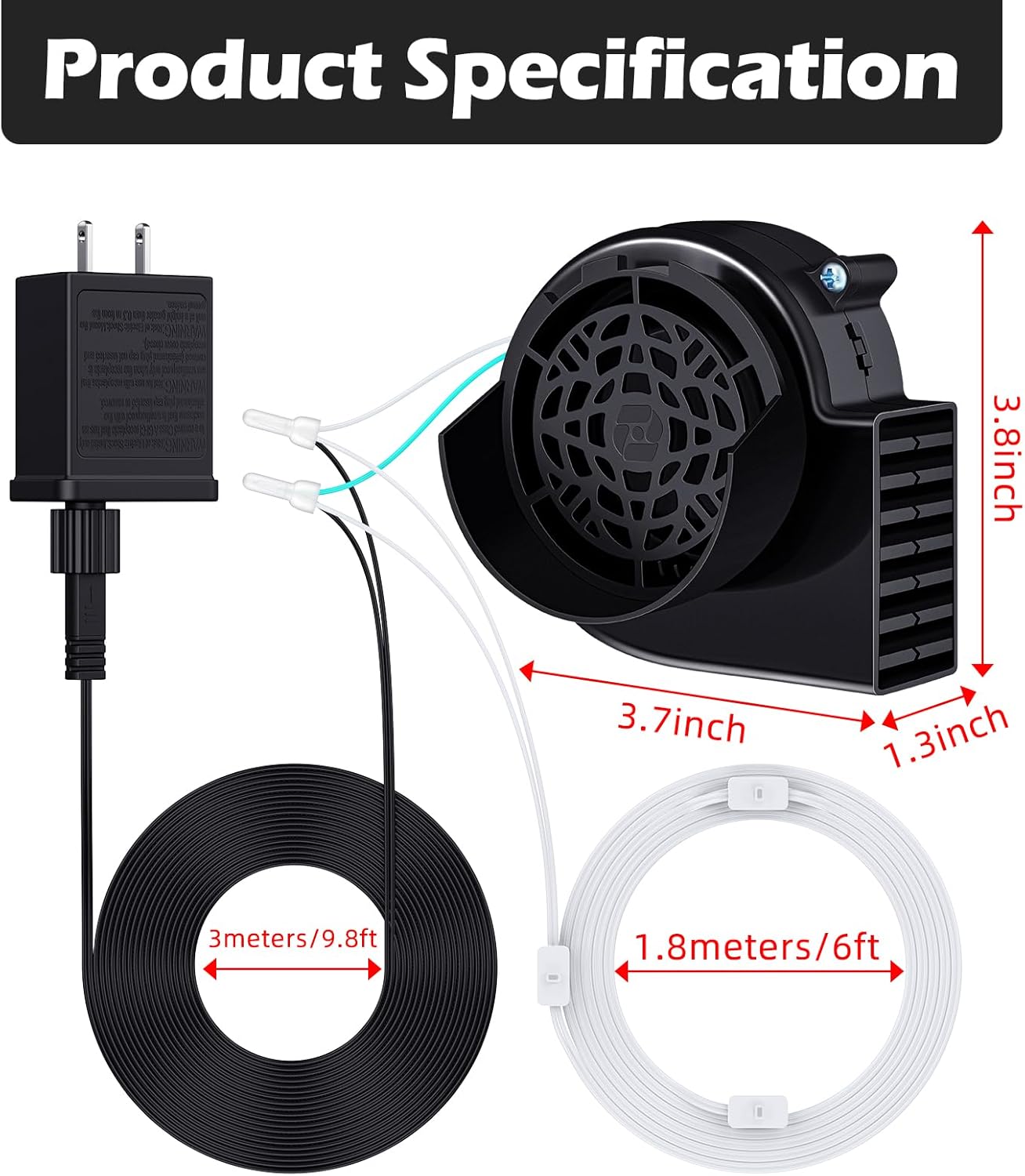 Saillong Soplador de aire para inflables, motor de repuesto de ventilador de aire para decoración inflable de jardín, patio, césped, ventilador de