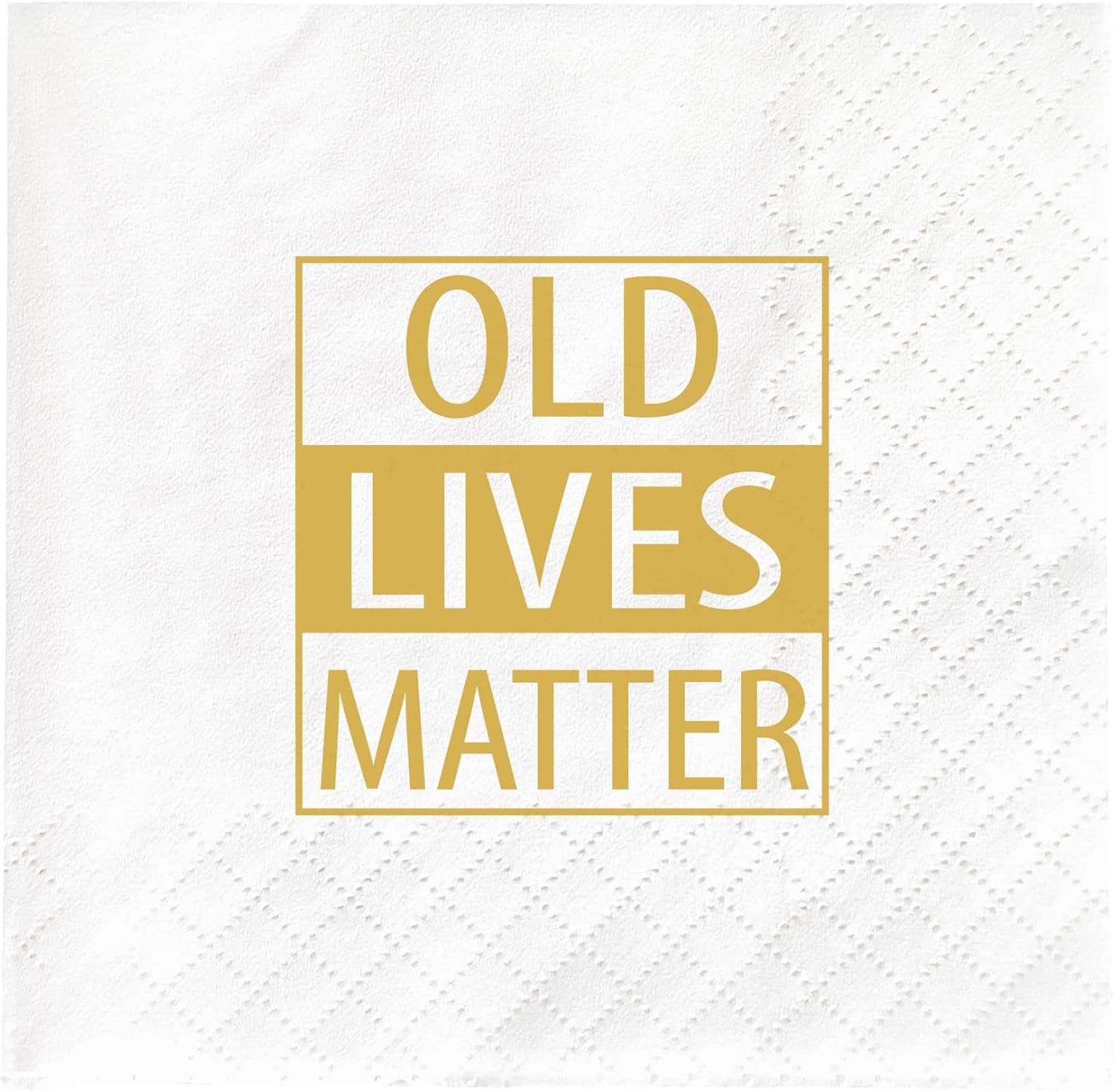 100 servilletas Old Lives Matter, regalos divertidos de jubilación o cumpleaños 40, 50, 60, 70, 80, decoraciones de fiesta para hombres, regalos
