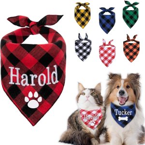 Bandana personalizada para perro bordada con nombre personalizado, bufanda para perro, baberos triangulares, pañuelo, accesorios de disfraz para Bandana personalizada para perro bordada con nombre personalizado, bufanda para perro, baberos triangulares, pañuelo, accesorios de disfraz para
