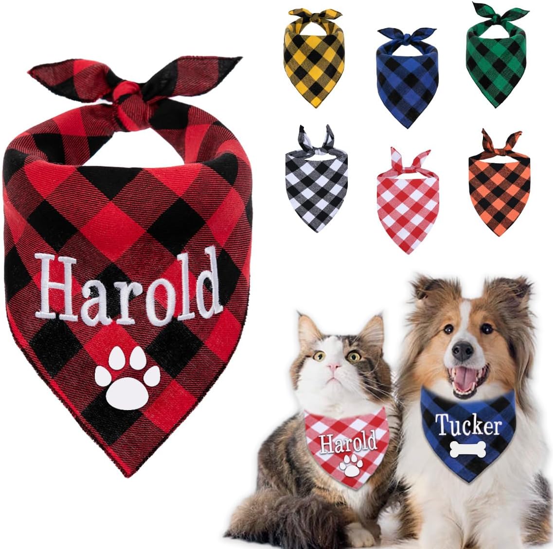 Bandana personalizada para perro bordada con nombre personalizado, bufanda para perro, baberos triangulares, pañuelo, accesorios de disfraz para