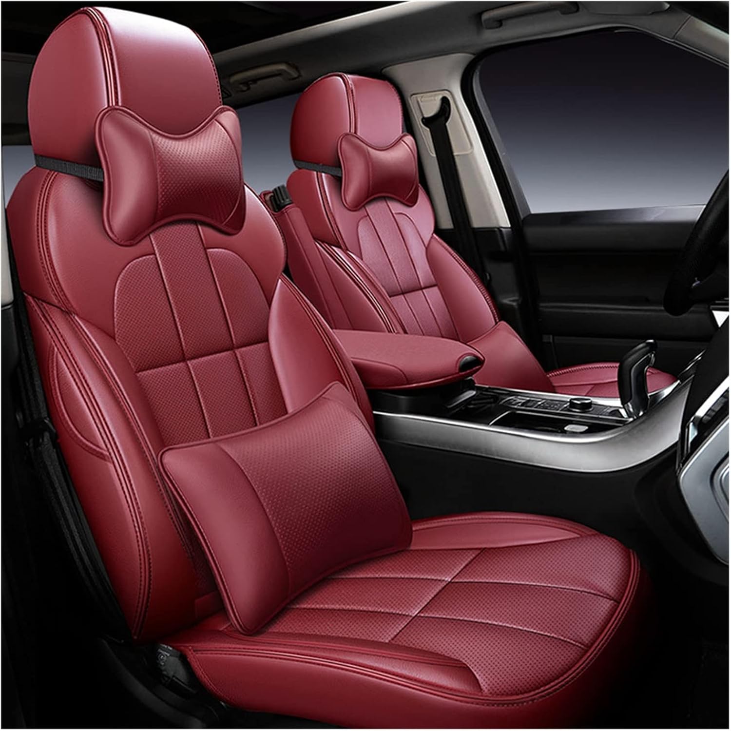 TalcuS Cojines de asiento de cuero de vaca personalizados para asiento de automóvil, compatible con Volvo XC70 S60 S80 XC60 V40 V60 C30 C70 XC90