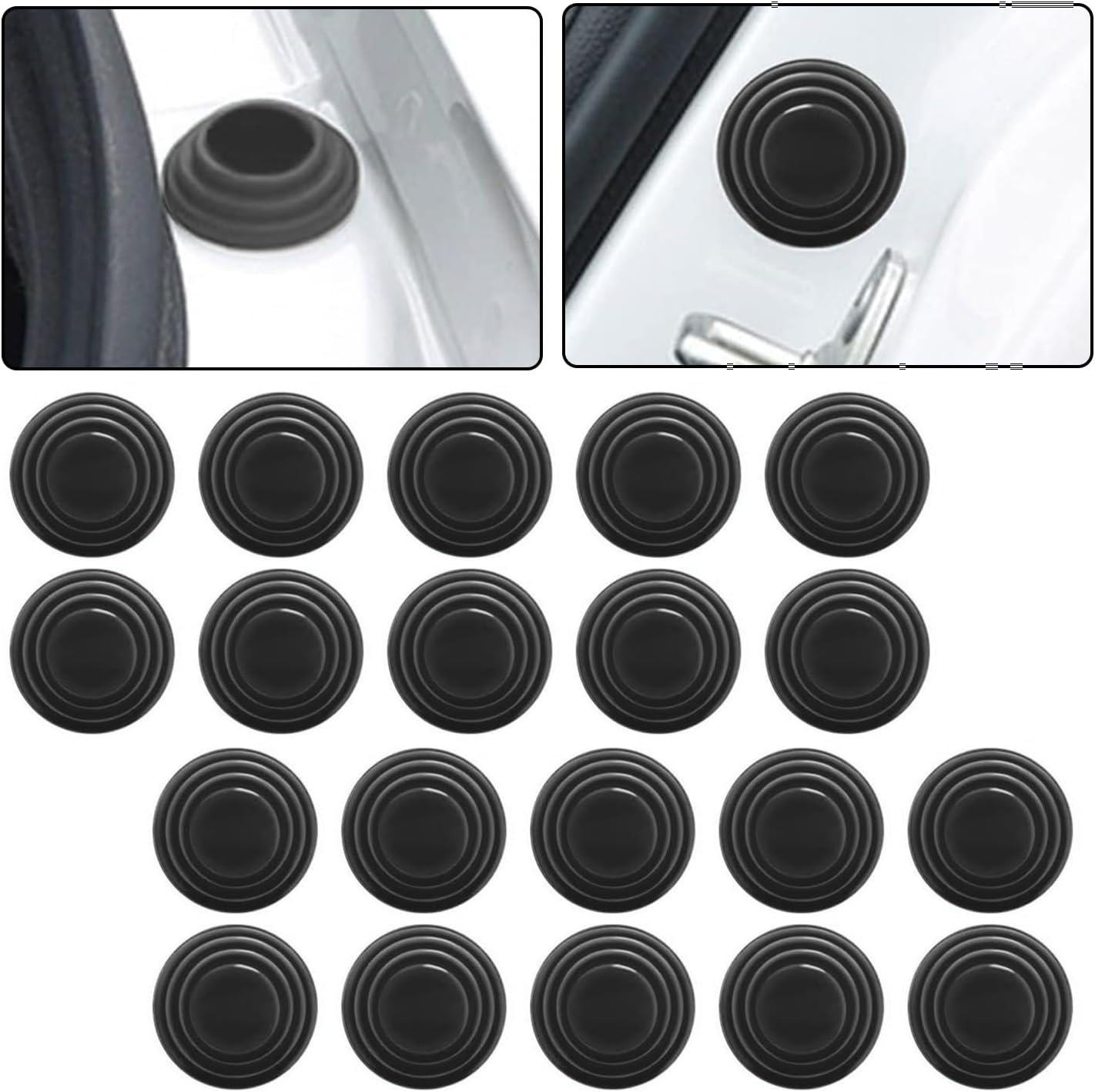 Ajxn 20 amortiguadores para puerta de automóvil, gel de sílice de 1.18 pulgadas, a prueba de golpes, silenciador de amortiguador, junta protectora