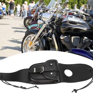 Universal motocicleta negro PU tanque de combustible chap remaches sujetador cubierta de tanque de gas de cuero almohadilla de panel de babero bolsa Universal motocicleta negro PU tanque de combustible chap remaches sujetador cubierta de tanque de gas de cuero almohadilla de panel de babero bolsa