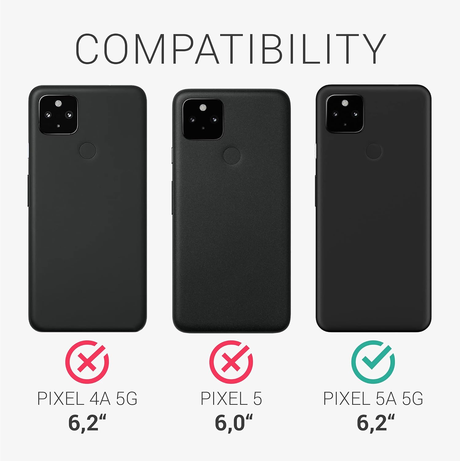kwmobile Funda compatible con Google Pixel 5a 5G – Funda protectora de silicona TPU suave y delgada – Azul Verde