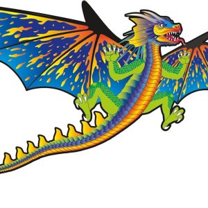 WindNSun Dragón azul de gran tamaño con cabeza 3D Ripstop Nylon Dragon Kite, 76 pulgadas de ancho WindNSun Dragón azul de gran tamaño con cabeza 3D Ripstop Nylon Dragon Kite, 76 pulgadas de ancho