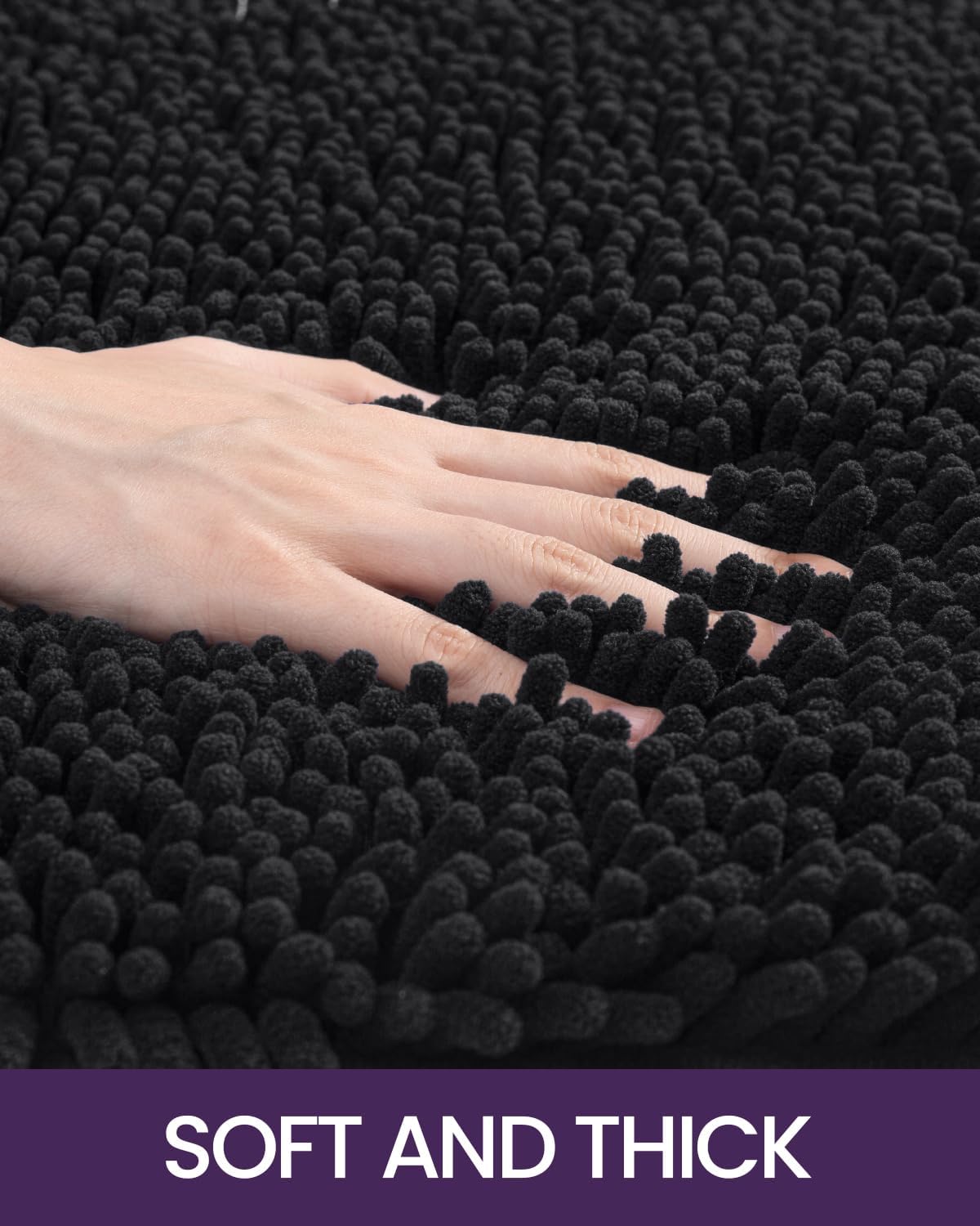 DEXI Alfombras de baño, tapetes de baño de felpilla para suelo de baño, antideslizantes, absorbentes, lavables, alfombras de ducha de felpa para