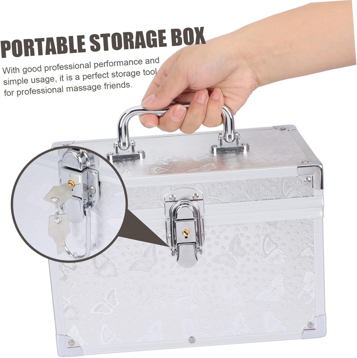 Tofficu Kit de pedicura Caja organizadora de maquillaje, organizador de maquillaje portátil, caja de herramientas de viaje, caja de cosméticos