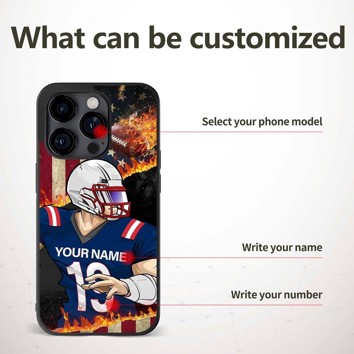 Fundas de teléfono con nombre personalizado, diseño divertido para niños y hombres para iPhone 11 12 13 14 15 16 Pro Max Plus Mini Xr Xs para