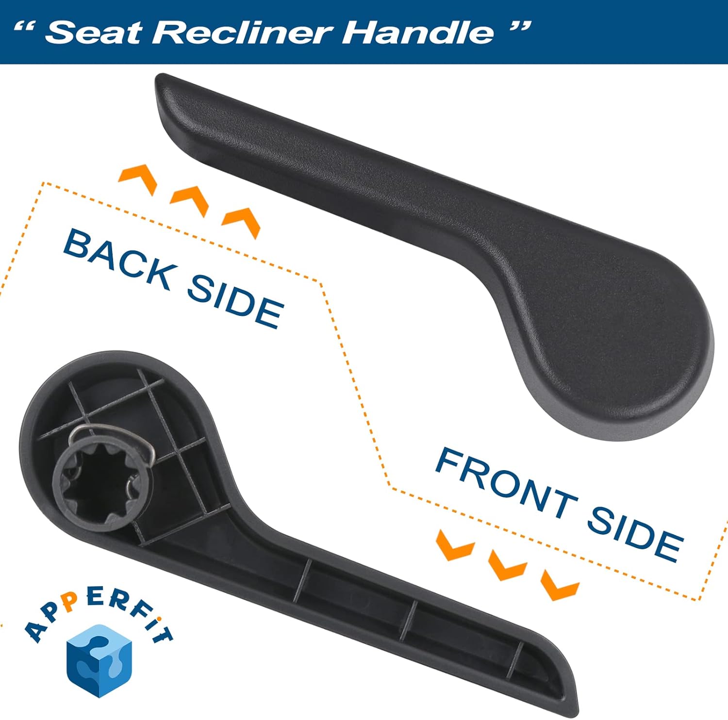 APPERFiT Manija reclinable para asiento delantero derecho compatible con Chevy Chevrolet Avalanche Silverado Suburban, GMC Sierra Yukon 2007-2013