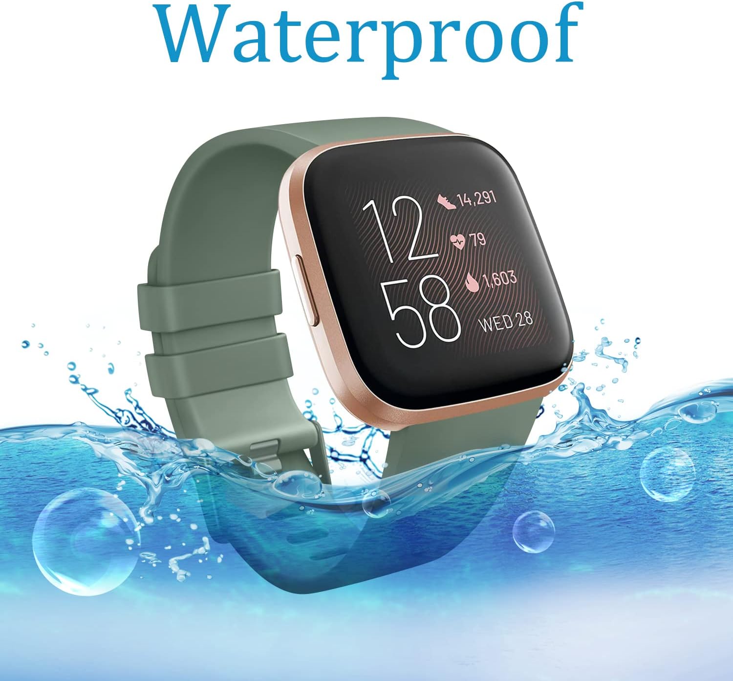 Vancle Correas para reloj inteligente Fitbit Versa 2Fitbit Versa SEFitbit Versa Lite para mujeres y hombres, correa deportiva de repuesto para reloj