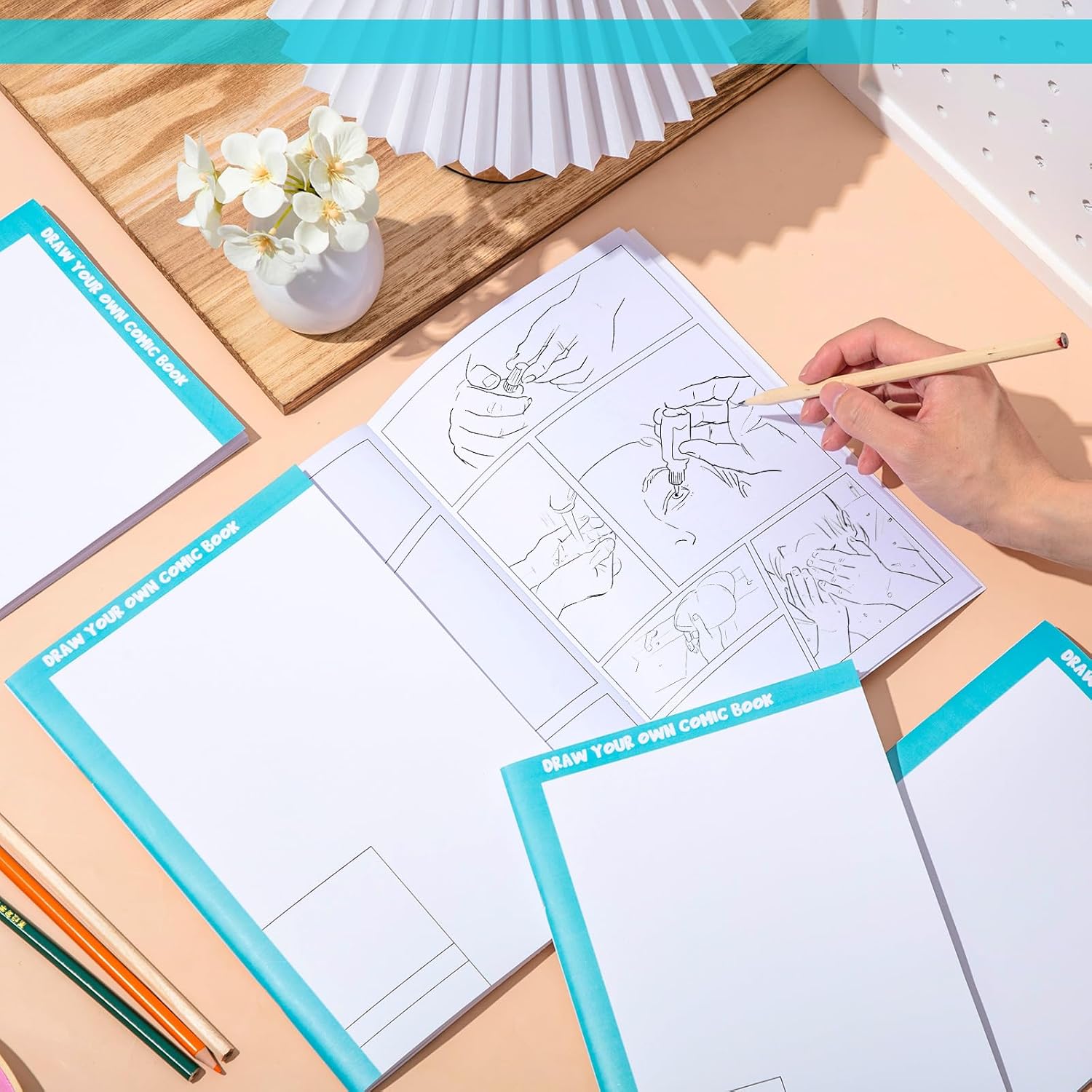 3 piezas de cómics en blanco de 6.6 x 10 pulgadas con paneles, dibuja tú mismo, plantillas de dibujos de cómics, diseños variados, diseños de