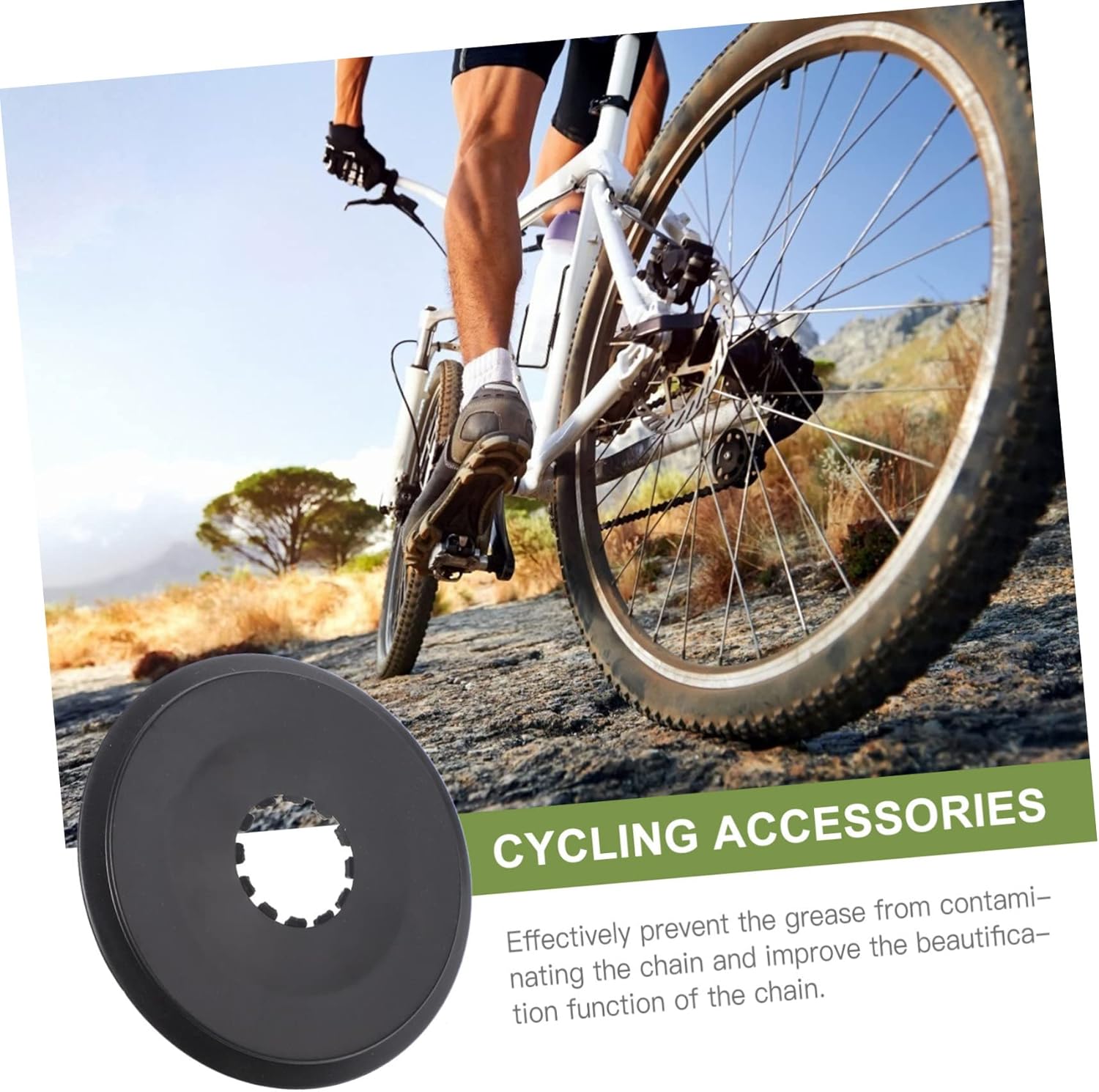 BESPORTBLE 10 Uds. Cubierta del volante de la bici Piñón de bicicleta Radios Freewheel Protector de radios Protector de placa Protector de la placa