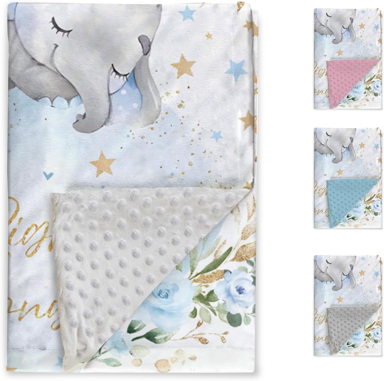 Manta de bebé personalizada para niños, manta de bebé personalizada con nombre, franela suave con respaldo de puntos de doble capa, manta de