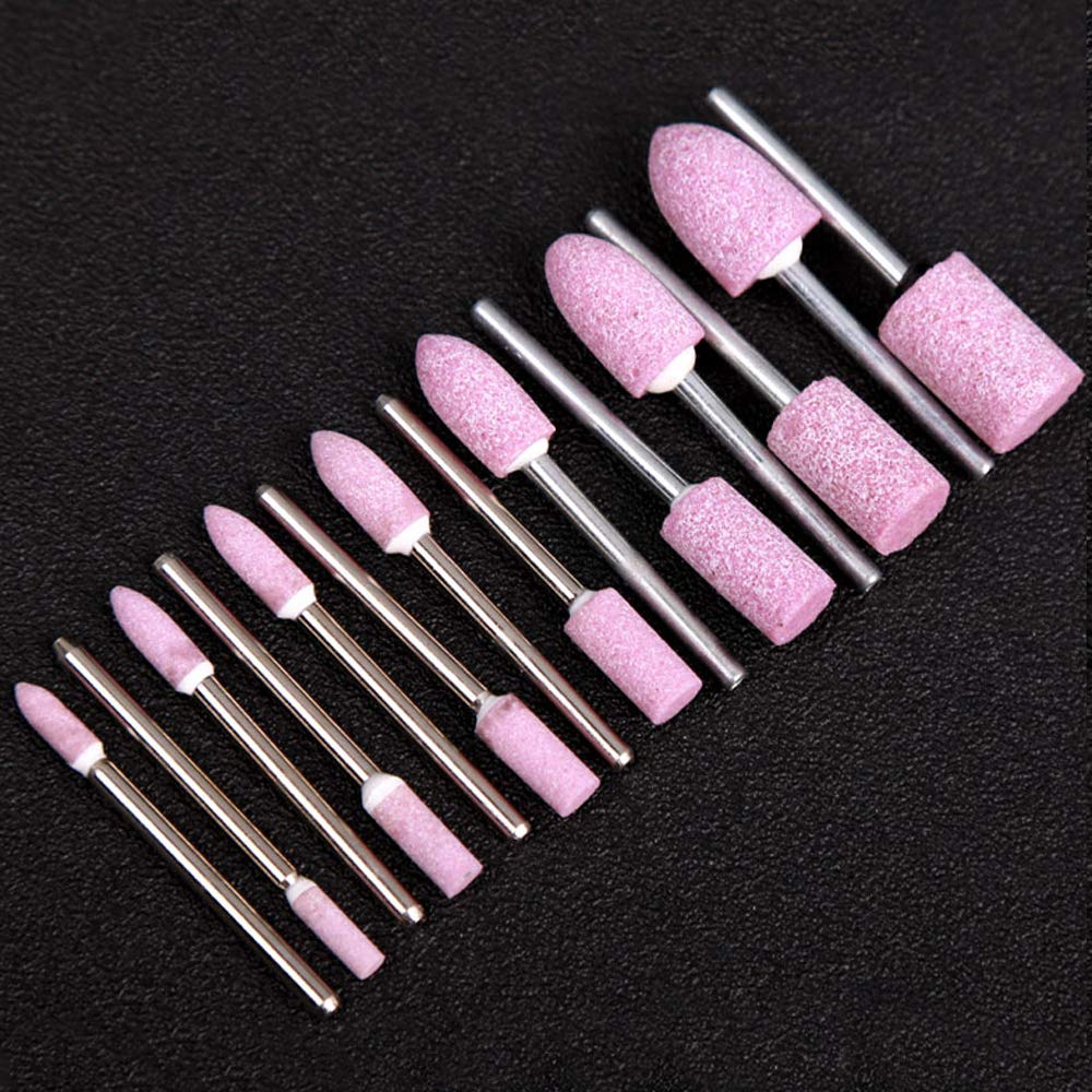 Oudtinx 100 piezas de puntos de piedra abrasiva eléctrica de molienda Dremel Accesorios de pulido Kit de herramientas de rueda de cabeza de molienda