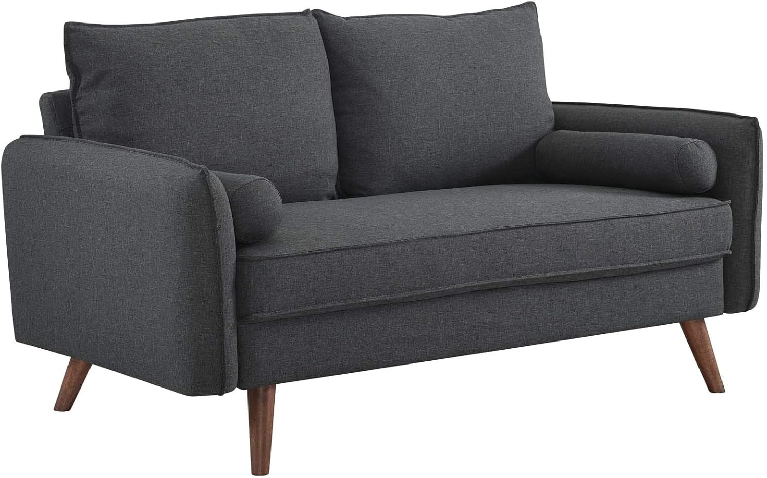 Modway EEI-3091-GRY Revive – Sofá biplaza tapizado de tela moderna contemporánea en gris