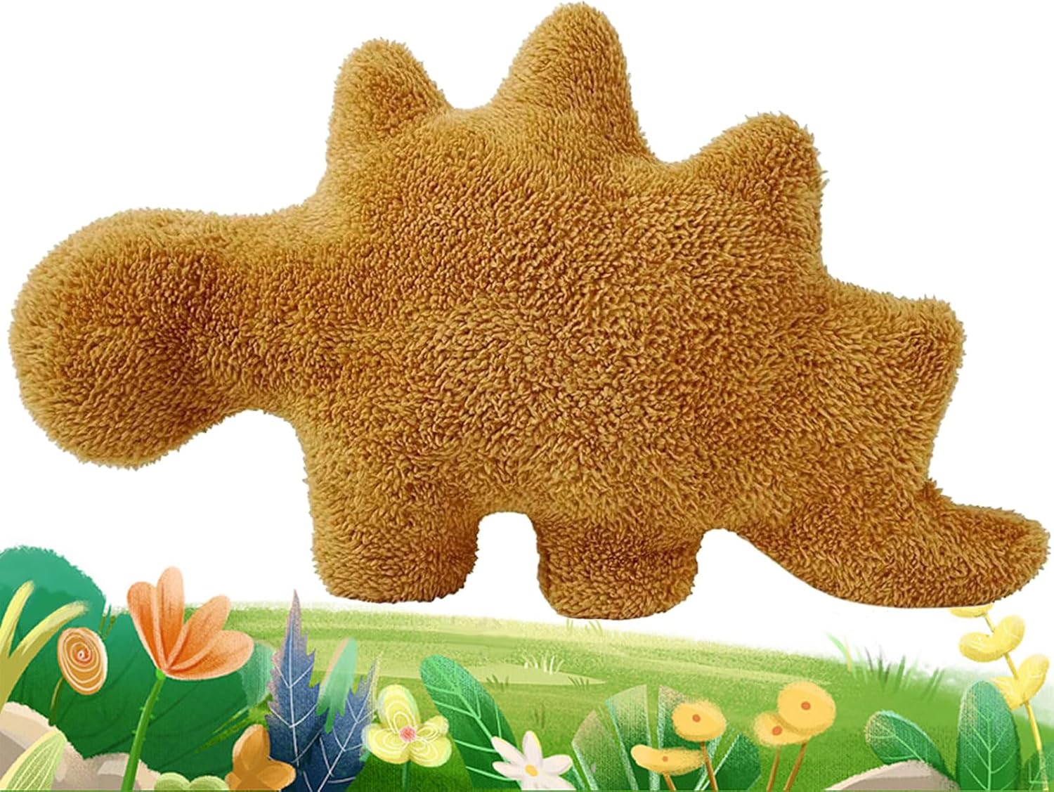 Almohada de peluche de pepita de dinosaurio, almohada de dinosaurio y pollo, decoración de fiesta temática de dinosaurio, juguete de peluche
