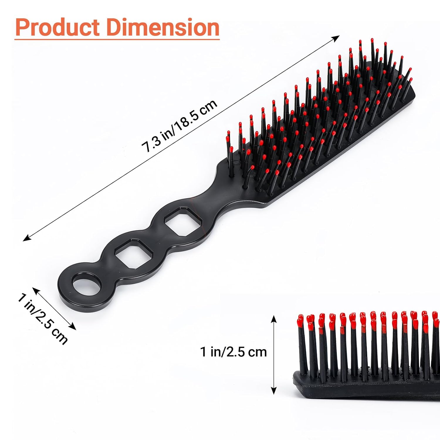 Paquete de 100 cepillos de pelo a granel, cepillos de pelo antienredos, peines de masaje antiestáticos, cepillo de plástico desechable adecuado para