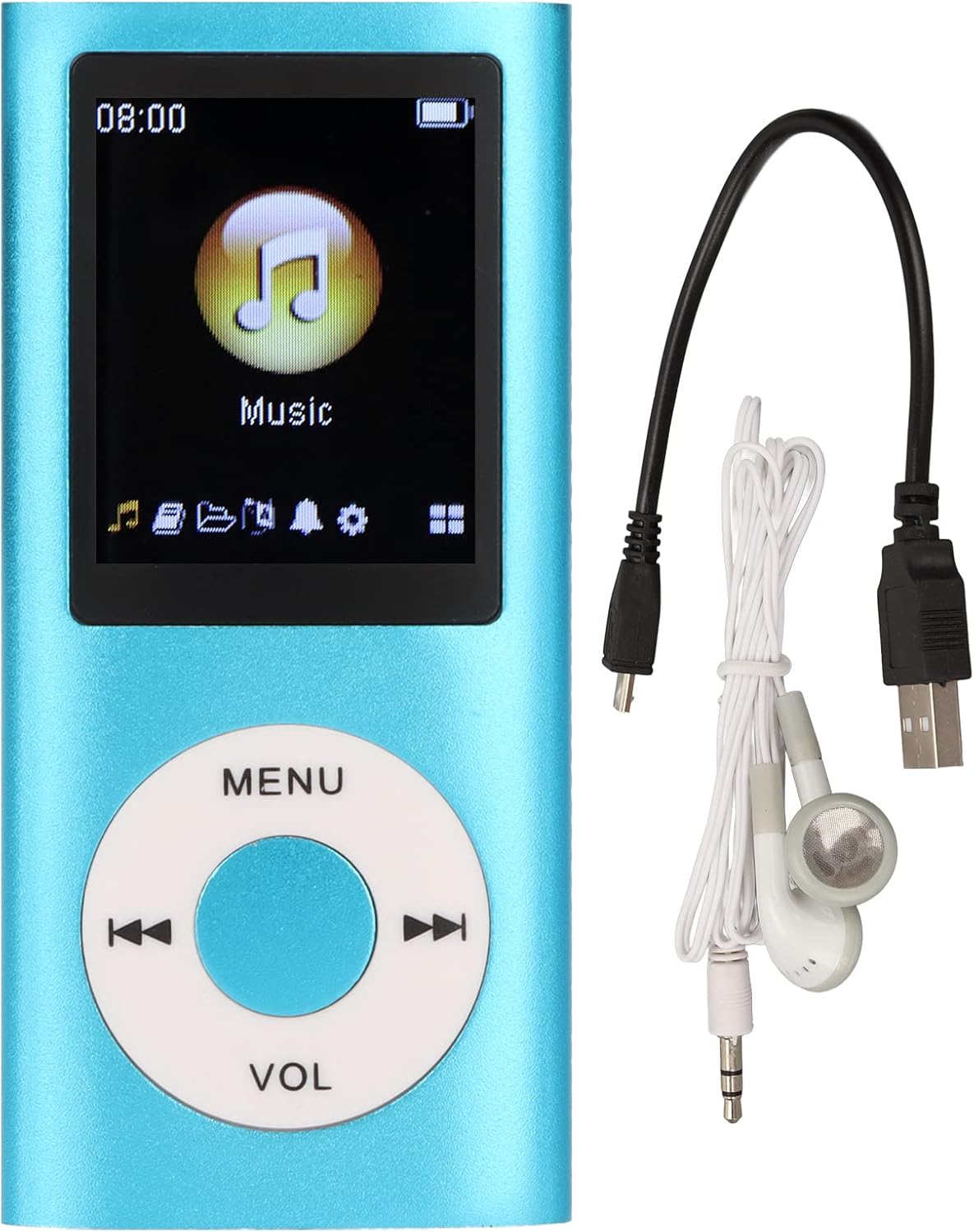Reproductor de MP4, música portátil sin pérdidas, reproductor MP3 MP4, soporte para tarjetas de memoria, pantalla LCD delgada de 1.8 pulgadas,