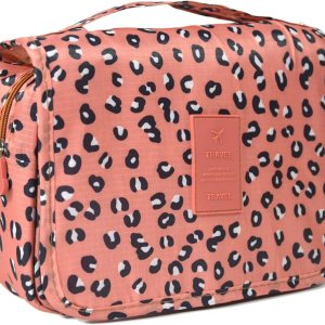 L&FY Neceser de viaje portátil multifunción, bolsa de maquillaje cosmético, estuche de aseo organizador de lavado, Impresión de leopardo., L&FY Neceser de viaje portátil multifunción, bolsa de maquillaje cosmético, estuche de aseo organizador de lavado, Impresión de leopardo.,