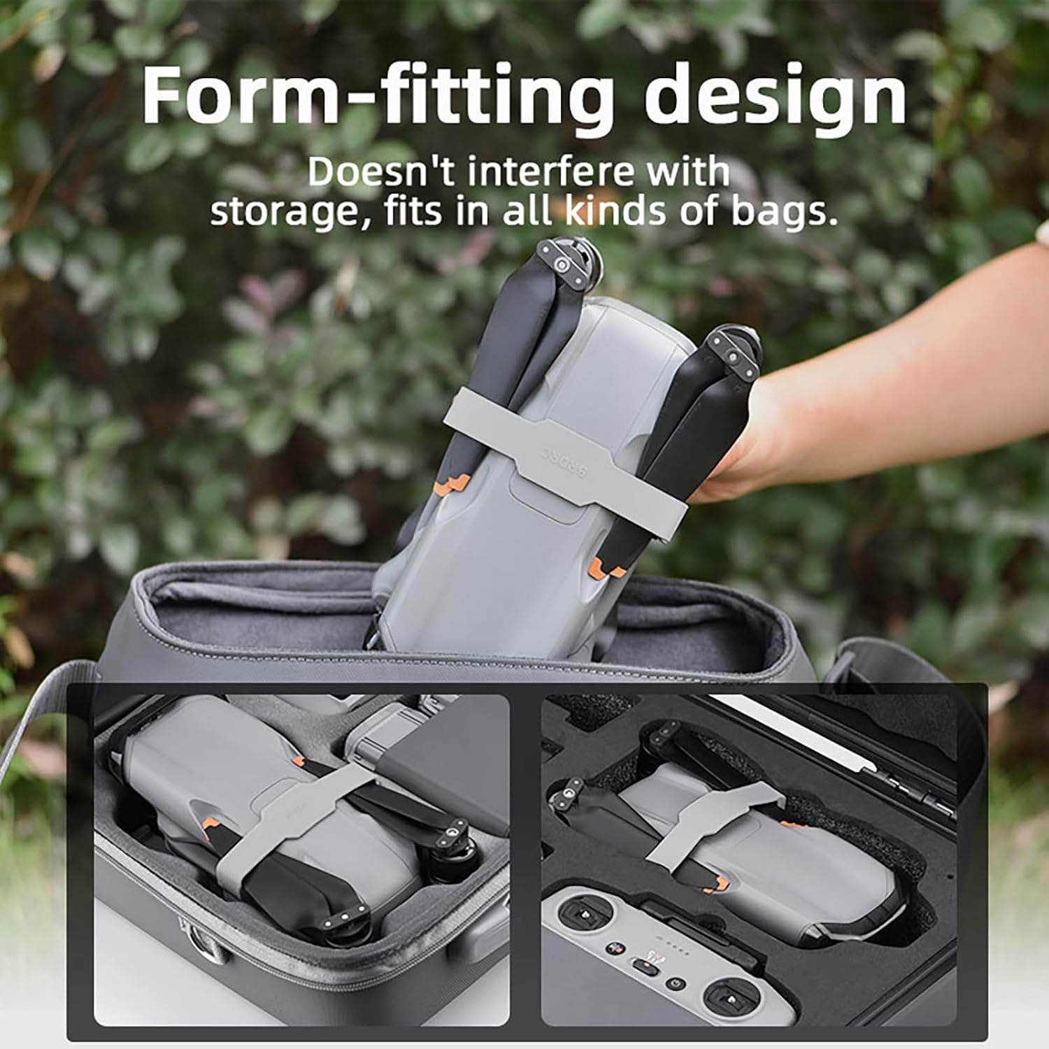 Soporte de hélice para DJI Air 3, protector de hélices estabilizador, correa fija, accesorios para drones (gris y naranja)