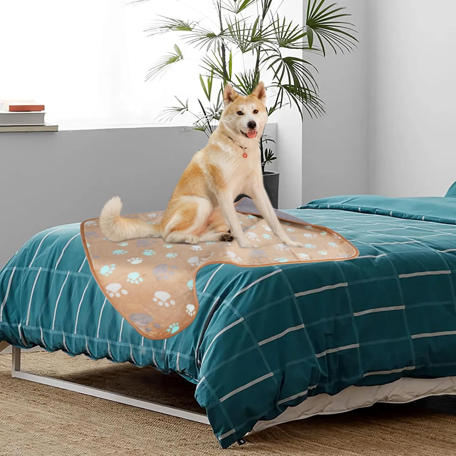 YUEPET Mantas impermeables para perros, paquete de 2 mantas lavables para perros para la cama, sofá, protector de forro polar de franela para