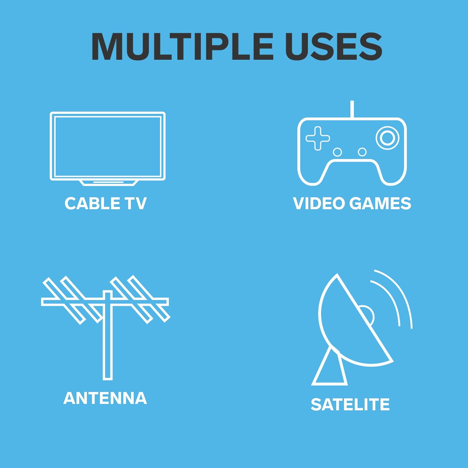 Interruptor de red - Divisor coaxial de 2 vías - Divisor de antena - Interruptor de transferencia manual - Divisor de cable coaxial de 2 vías - - Imagen 10