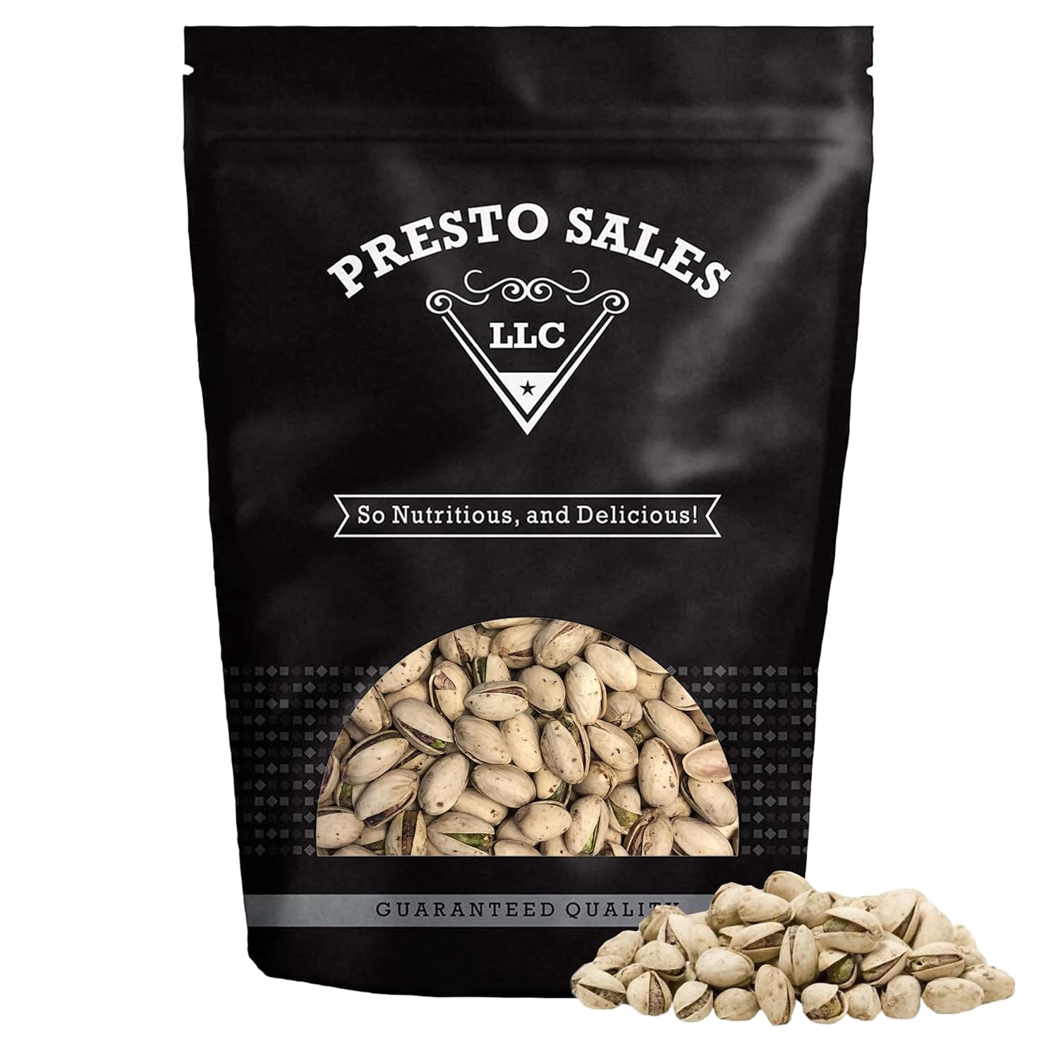 Presto Sales In Shell Pistachios – Sal y pimienta de 16 onzas, pistachos tostados y saborizados de primera calidad, saludables, naturales, veganos,