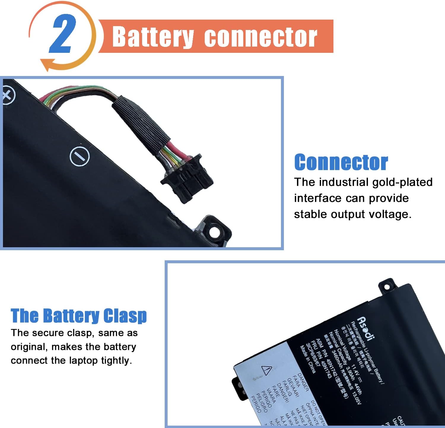 ASODI 45N1742 – Batería para portátil compatible con Lenovo ThinkPad T550 T550s T560 W550 W550s P50S Series Notebook 45N1740 45N1741 45N1743