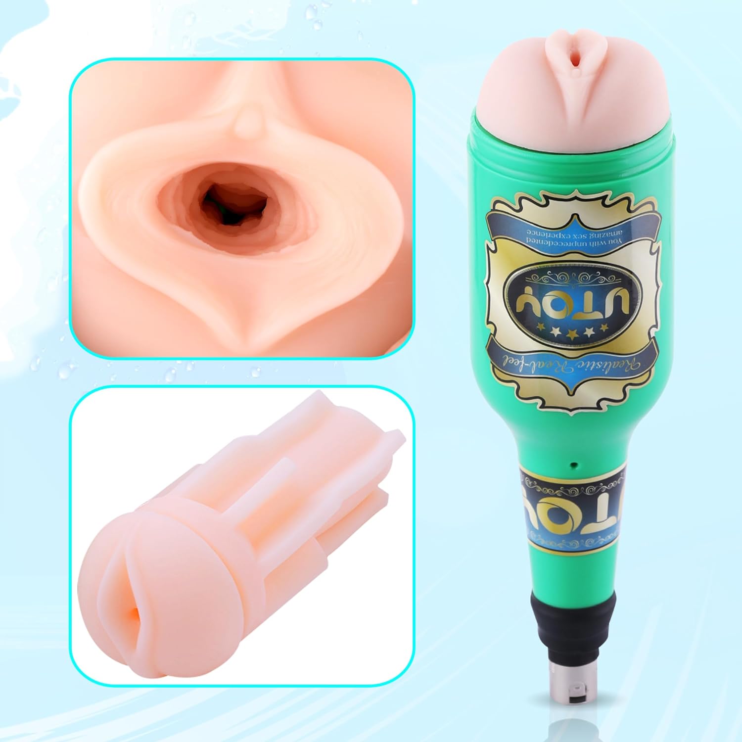 Auxfun Máquina de empuje sexual automática con masturbador, juguete para adultos para hombres y parejas con ventosa de 3.5 pulgadas y enormes