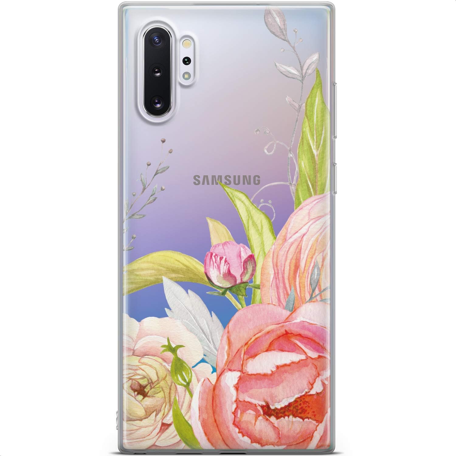 Funda compatible con Samsung Galaxy A73 A72 5G A71 A70 A53 A52 A32 A50 A21s Blossom Cover Light Stylish Floral Protective Lush Flowers TPU Slim