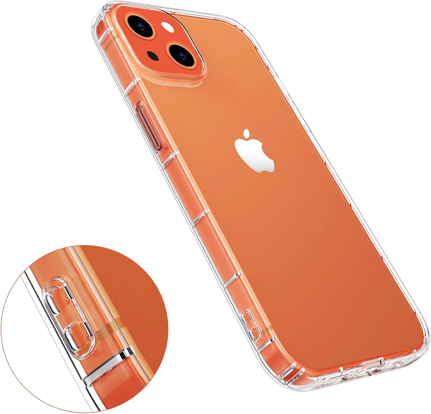 QUARK Crystal Clear Slim caso para iPhone 13 Mini TPU caso mejor que la cubierta de silicona soporta cargador inalámbrico Apple Phone Thin Carcasas