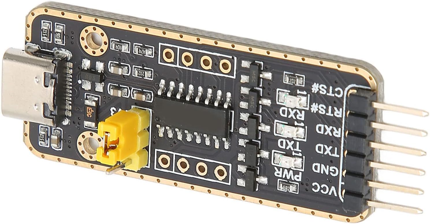 Zopsc Cable convertidor adaptador USB a UART TTL de interfaz tipo C para protección contra sobretensión de chip CH343G Módulo convertidor serie 6PN