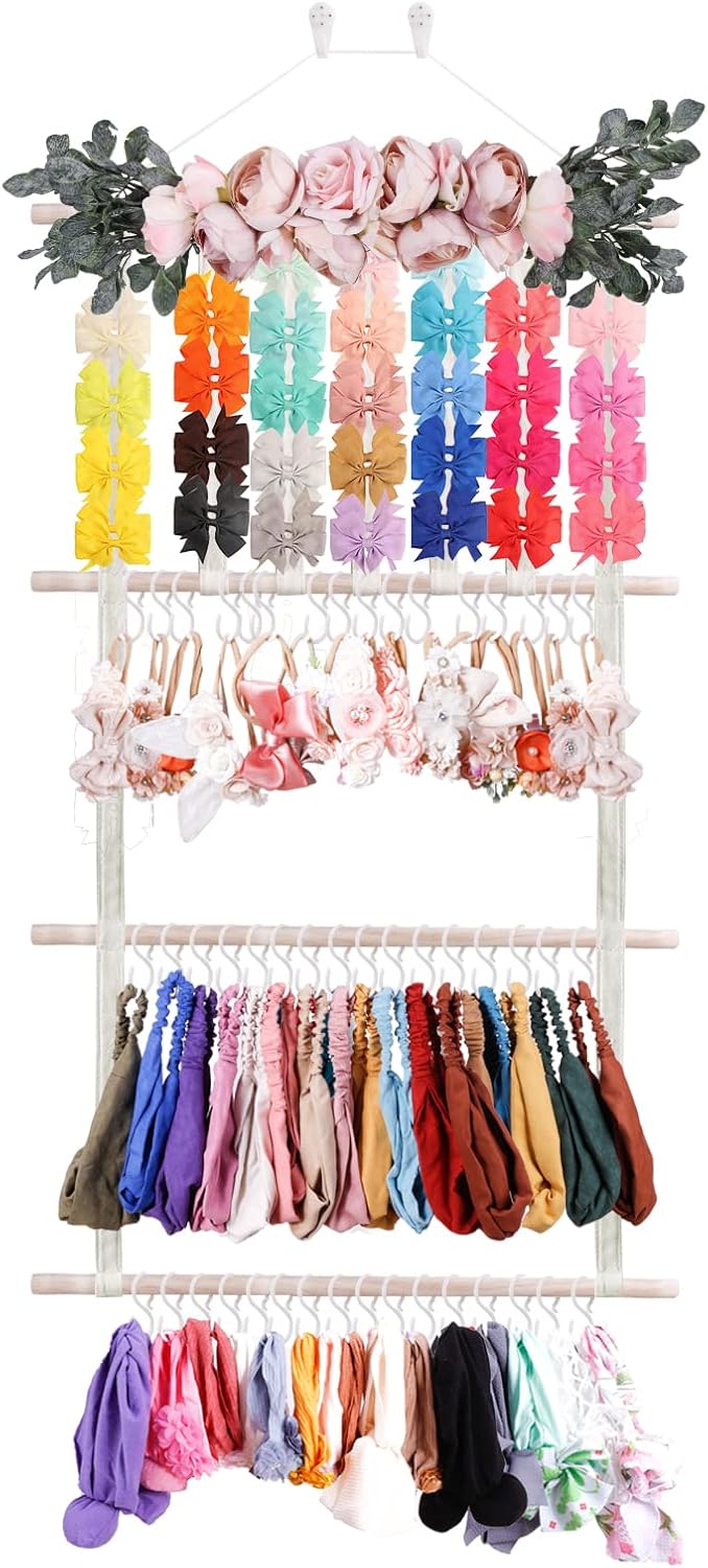 Soporte para diadema para niñas, accesorios para el cabello de bebé, organizador de almacenamiento para colgar en la pared, decoración para