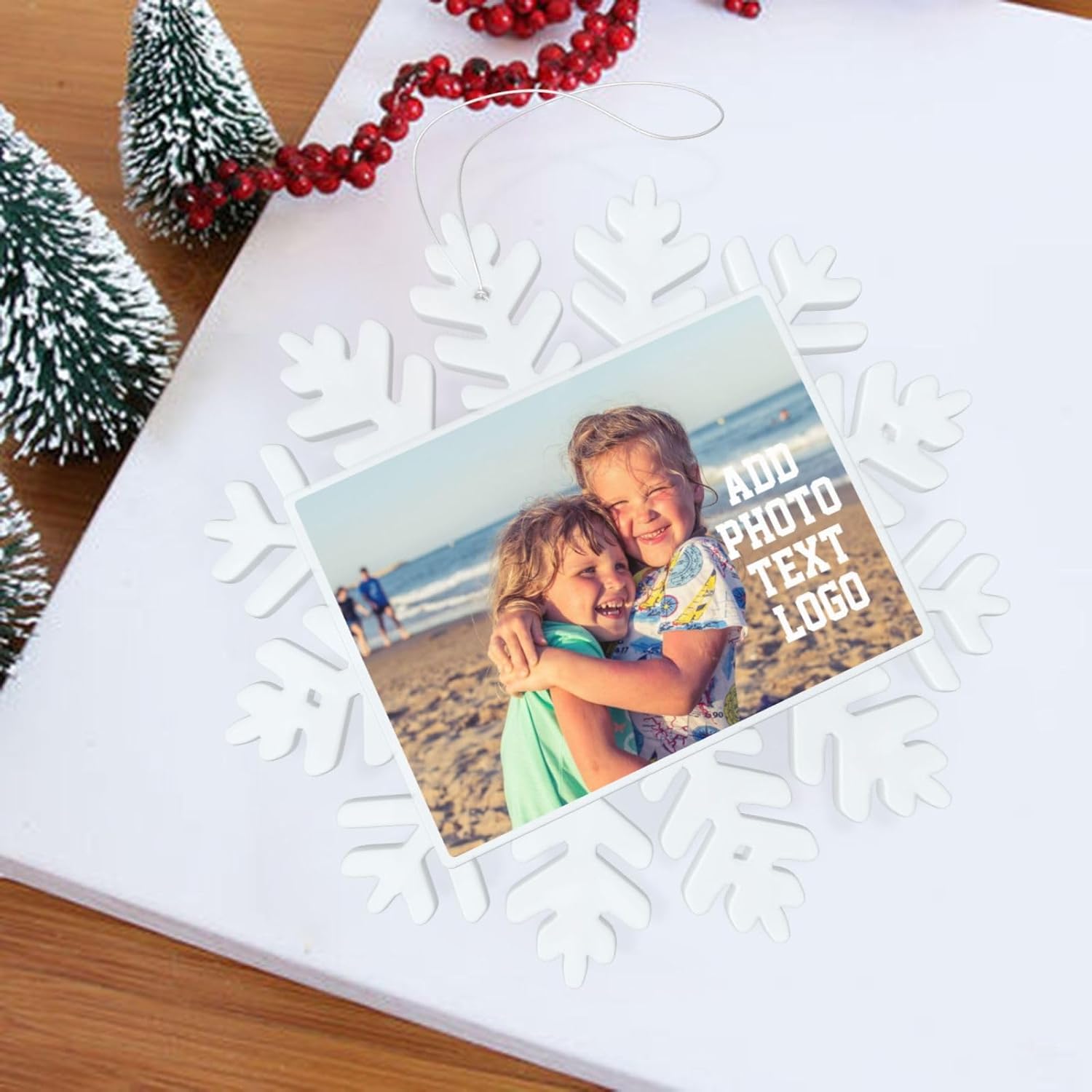 Adornos de Navidad personalizados 2023, adorno de Navidad con foto personalizada, decoración de árbol de Navidad personalizada, regalo para