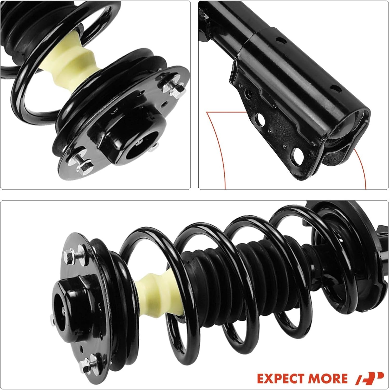 A-Premium Par delantero (2) conjunto completo de puntal y resorte helicoidal compatible con Chevrolet Captiva Sport 2012 2013 2014 2015, lado del