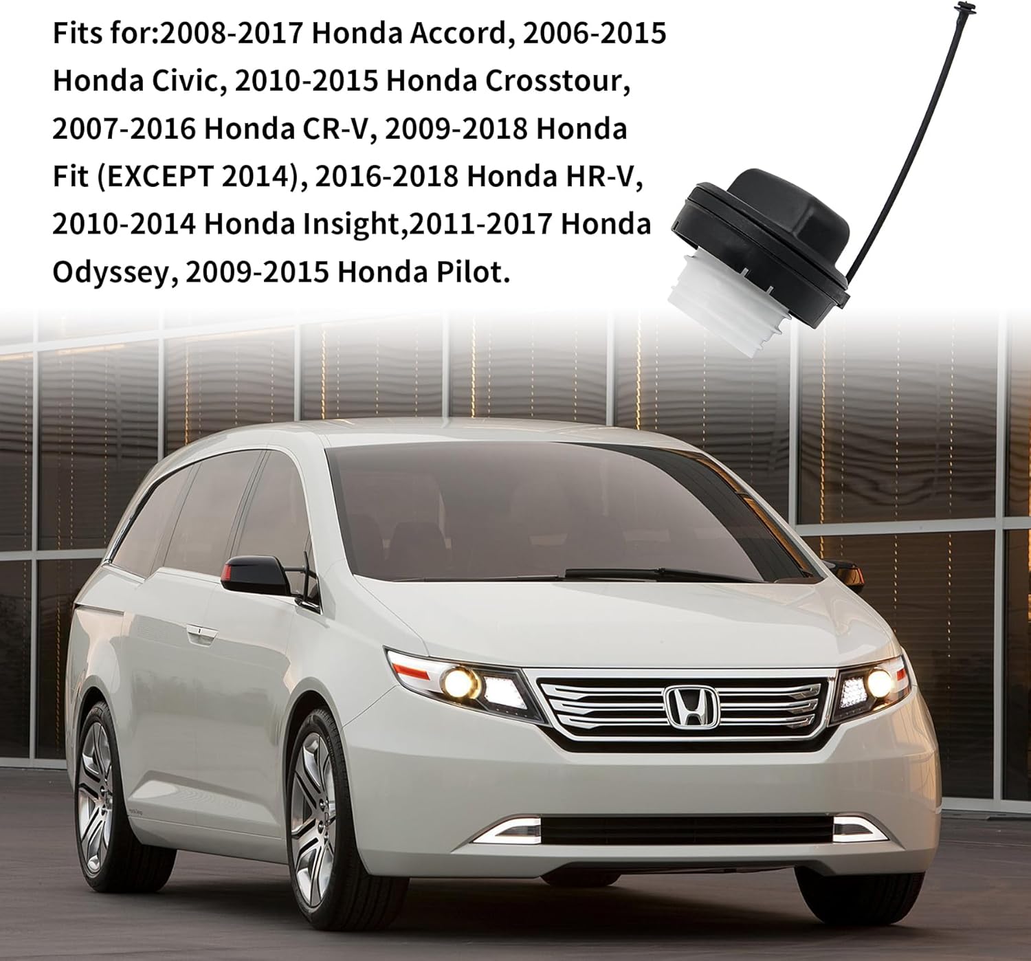17670-T3W-A01 Reemplazo de la tapa de gasolina del tanque de combustible para Honda Accord 2008-2017, Honda Fit 2009-2013, Honda Fit, 2006-2015