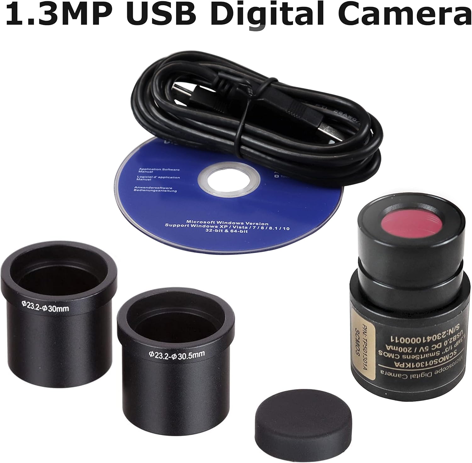Vision Scientific Microscopio compuesto trinocular Siedentopf VS-60T-RC-DT1.3, aumento 40X-2500X, oculares WF 10X y 25X, etapa mecánica de doble