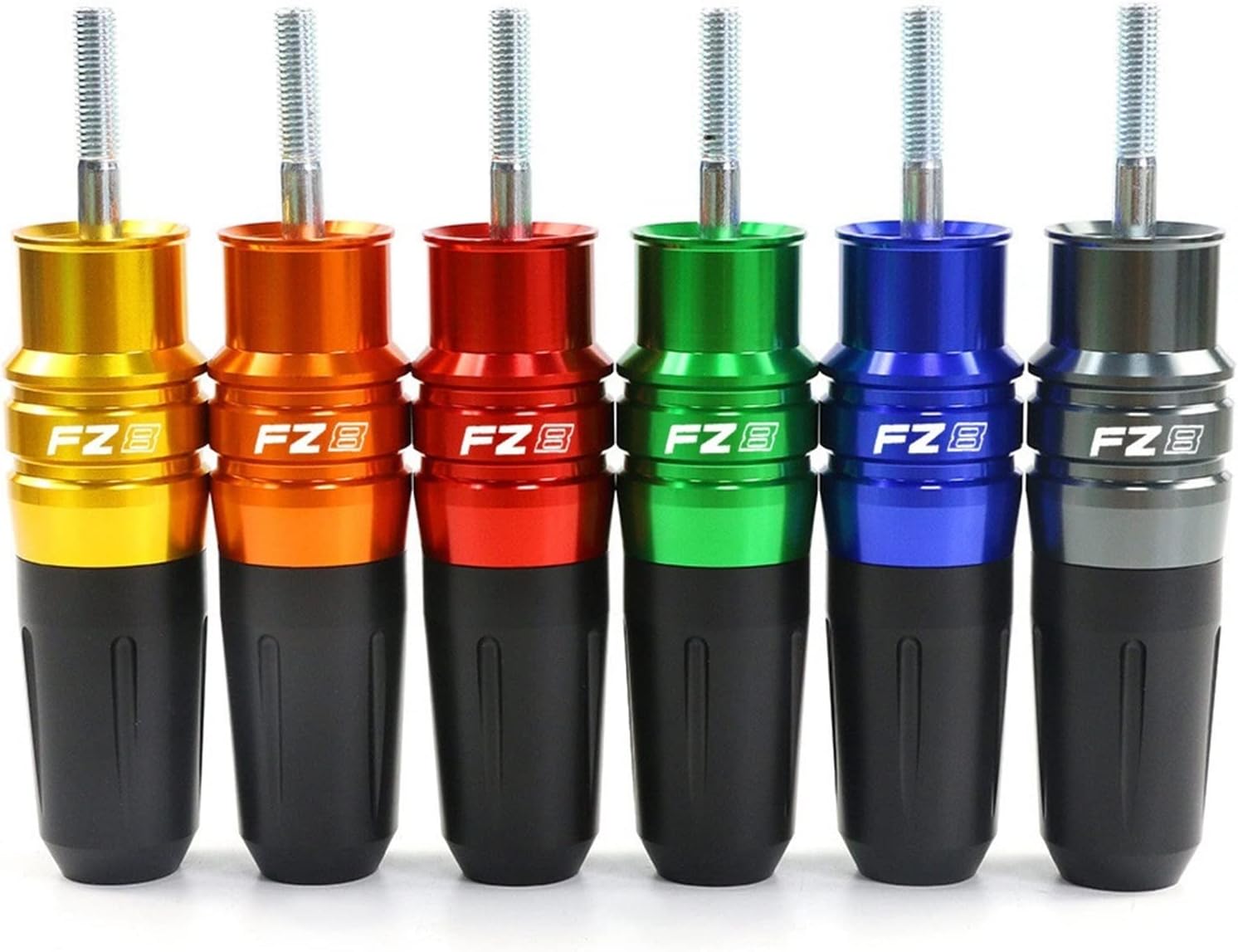 Para Yamaha FZ8 FZ8N FZ 8 Accesorios de motocicleta Deslizadores de Escape Protectores de Marco Protector de Marco (Color Gris, Tamaño 0.394 in)