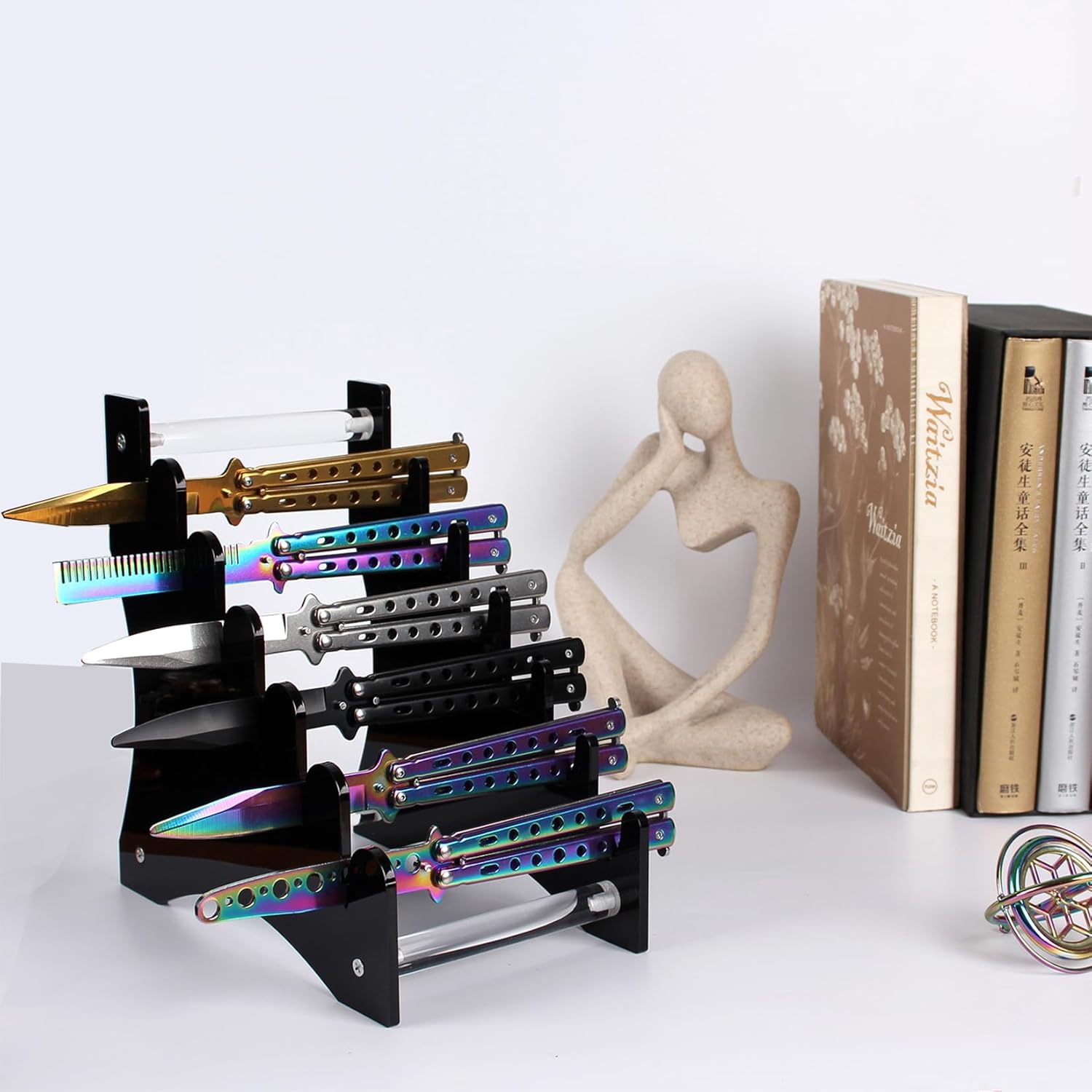 Soporte de exhibición de cuchillos, soporte para cuchillos, vitrina de cuchillos, soporte de exhibición de colección de cuchillos, para organizador