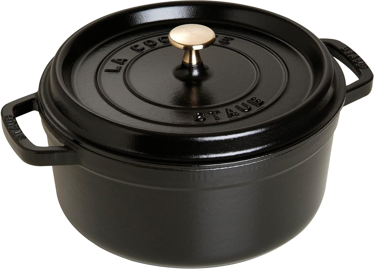 STAUB Cocotte redondo de hierro fundido, 11.0 in, negro