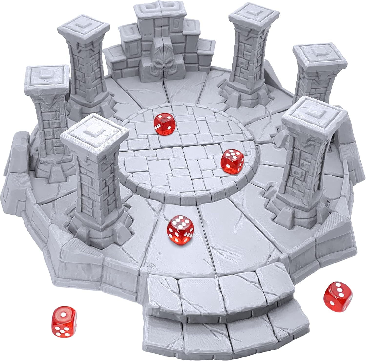 Templo circular olvidado por Makers Anvil, paisaje RPG de mesa impreso en 3D y terreno de juego de guerra para miniaturas de 1.102 in