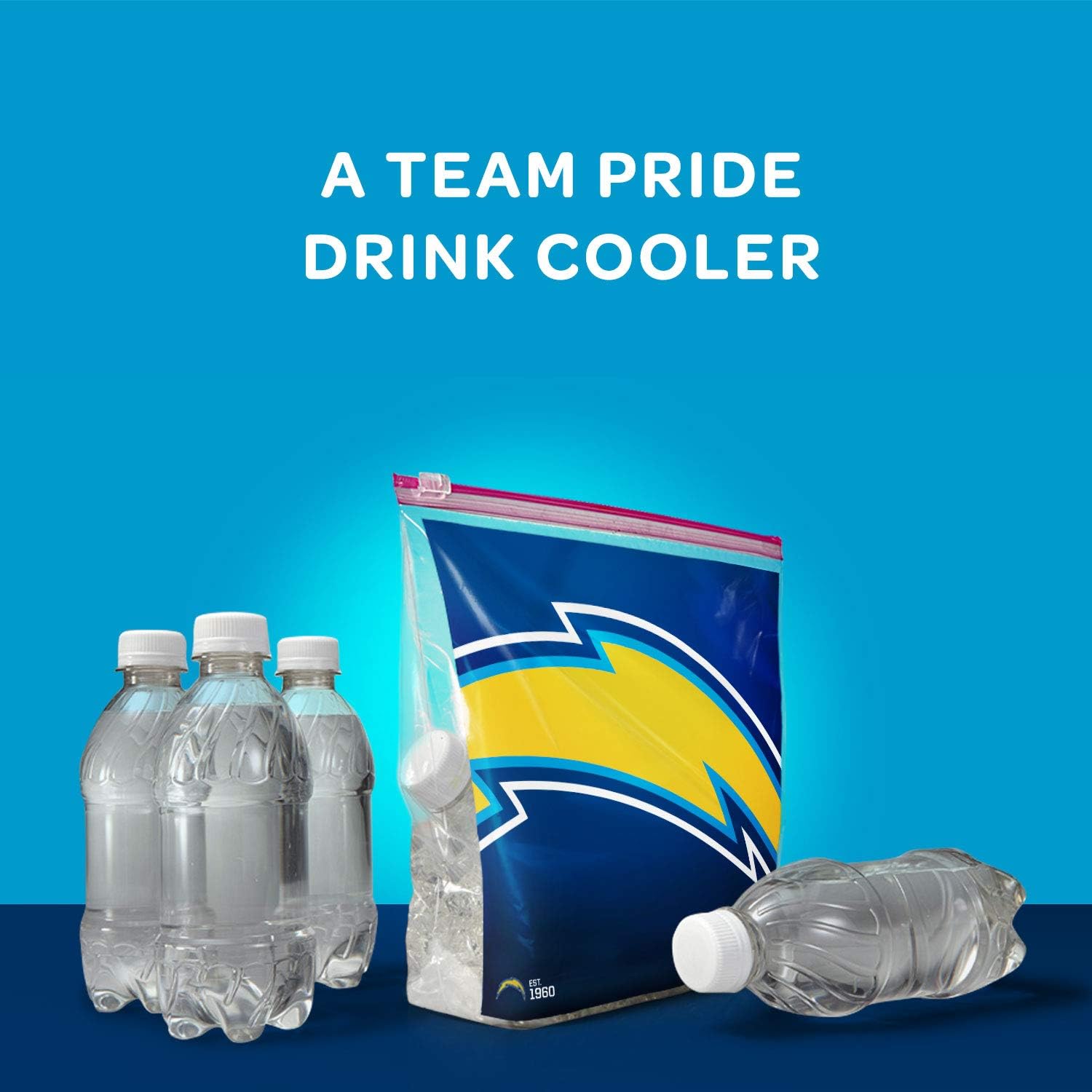 Ziploc Bolsas de almacenamiento con cierre deslizante, con diseño de la NFL, galón, 305557, 1