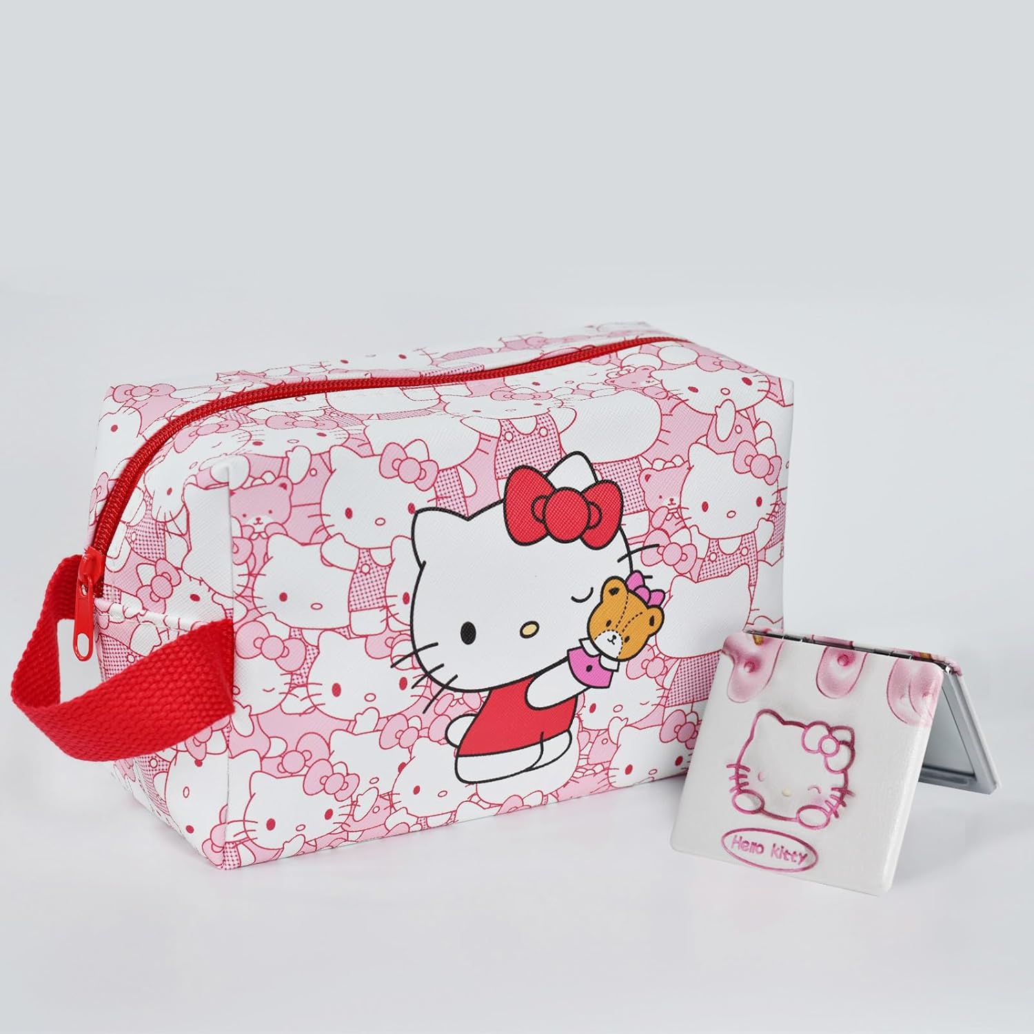 Bolsa de cosméticos de viaje, bolsa de cosméticos de dibujos animados de gran capacidad, bolsa de maquillaje con cremallera, bolsa de aseo de viaje