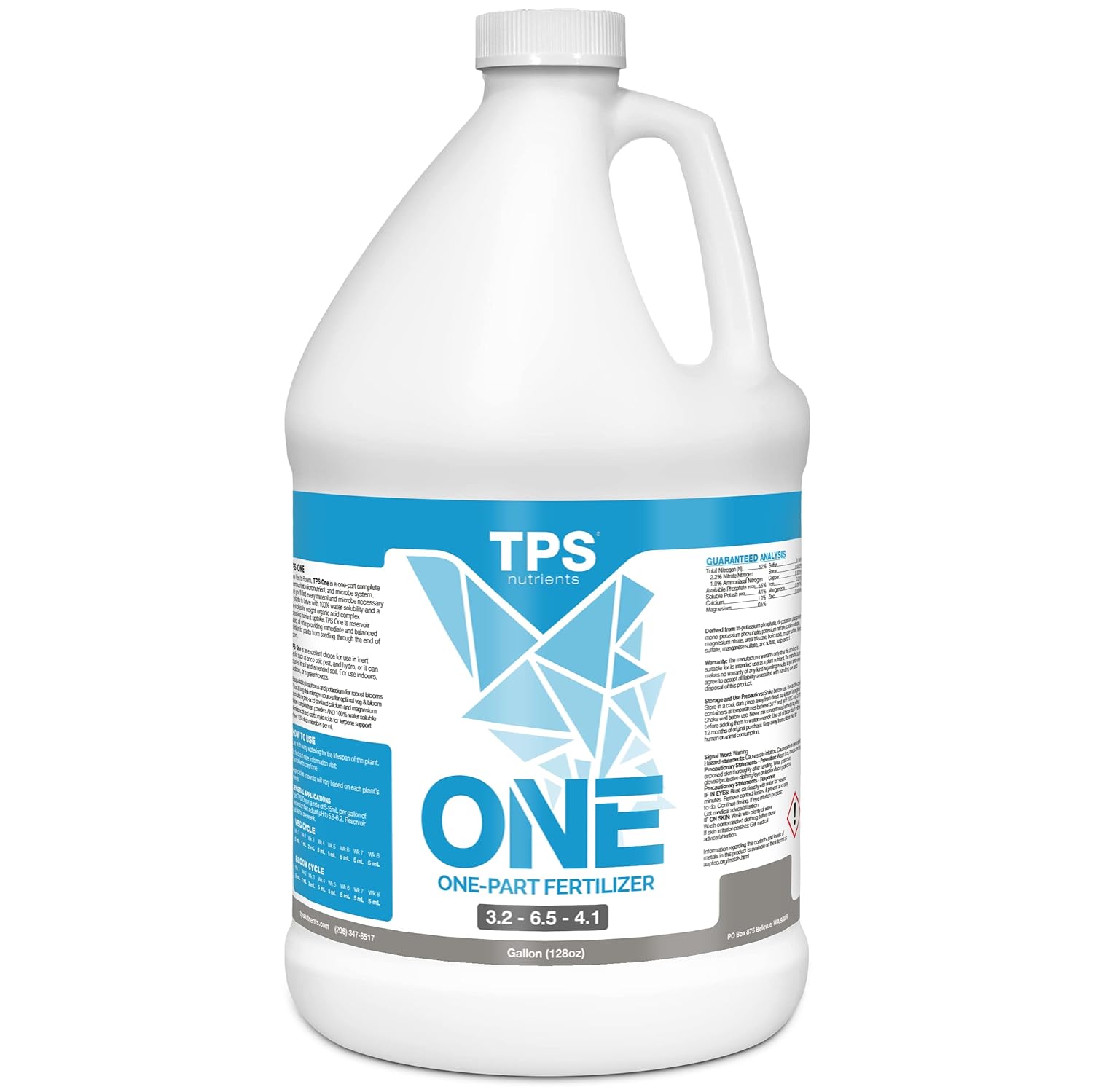 TPS-One – Nutrientes líquido para plantas de una parte de verduras a flores, para un crecimiento exuberante y flores densas por TPS Nutrients, 1