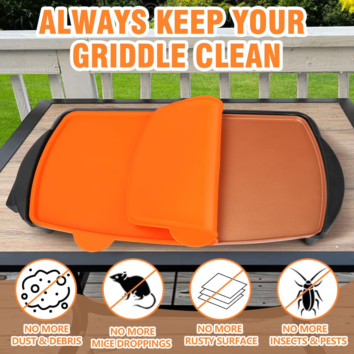 MOFEEZ Alfombrilla de silicona para plancha Bella de 10.5 x 20 pulgadas, alfombrilla de silicona resistente de grado alimenticio, protege la plancha