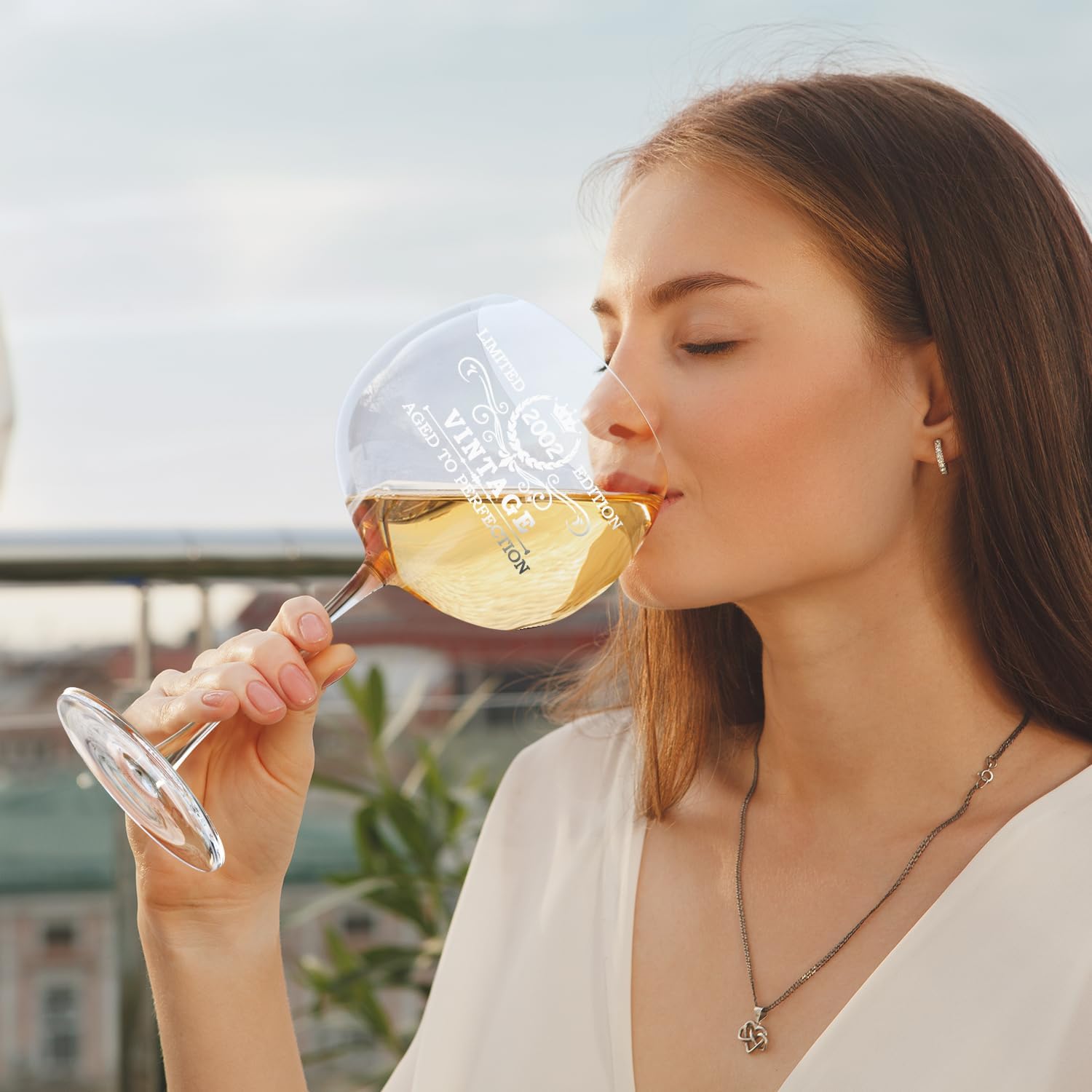 Regalos de cumpleaños número 21 para mujer, copa de vino, regalos de 25 onzas, regalo de 21 cumpleaños para ella, idea de regalo de cumpleaños de 21