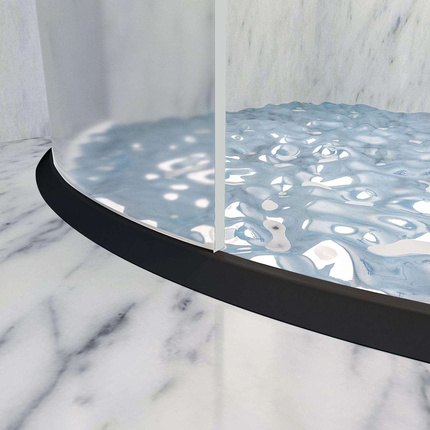 Barrera de agua para umbral de ducha, puerta de ducha y tira de agua de cocina, protector de ducha para separación seca y húmeda, tira de sellado de