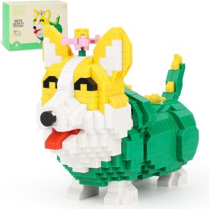 Kit de bloques de construcción de microbloques de construcción de perro Corgi lindo animal, juguetes de construcción de micro ladrillos para Kit de bloques de construcción de microbloques de construcción de perro Corgi lindo animal, juguetes de construcción de micro ladrillos para