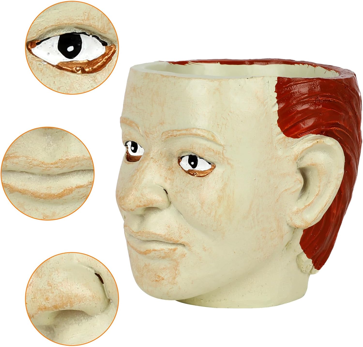 Maceta de película de terror, maceta de cabeza de terror, macetas divertidas de Michael Myers, jarrón de película de terror, macetas de película de